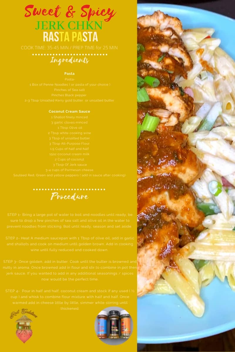 Sweet & Spicy Jerk Chicken Rasta Pasta